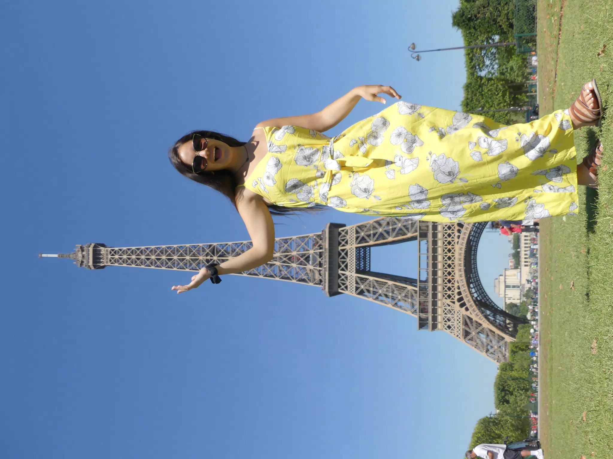Emily in Yellow Dress in Paris