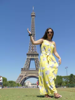 Emily in Yellow Dress in Paris