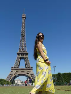 Emily Dancing in Yellow at the Eiffel Tower