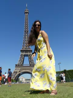 Emily in Yellow Dress in Paris