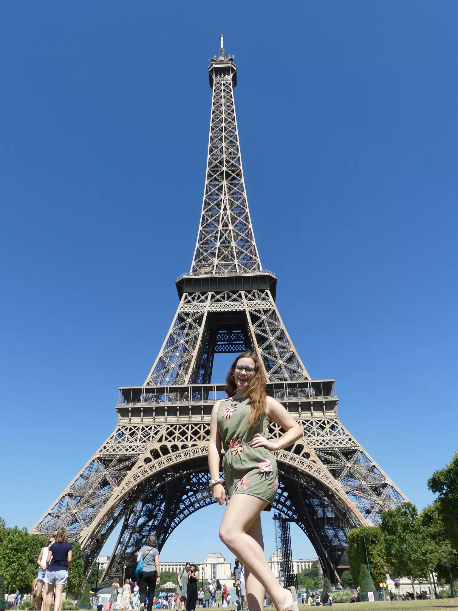 Madeline at the Eiffel Tower