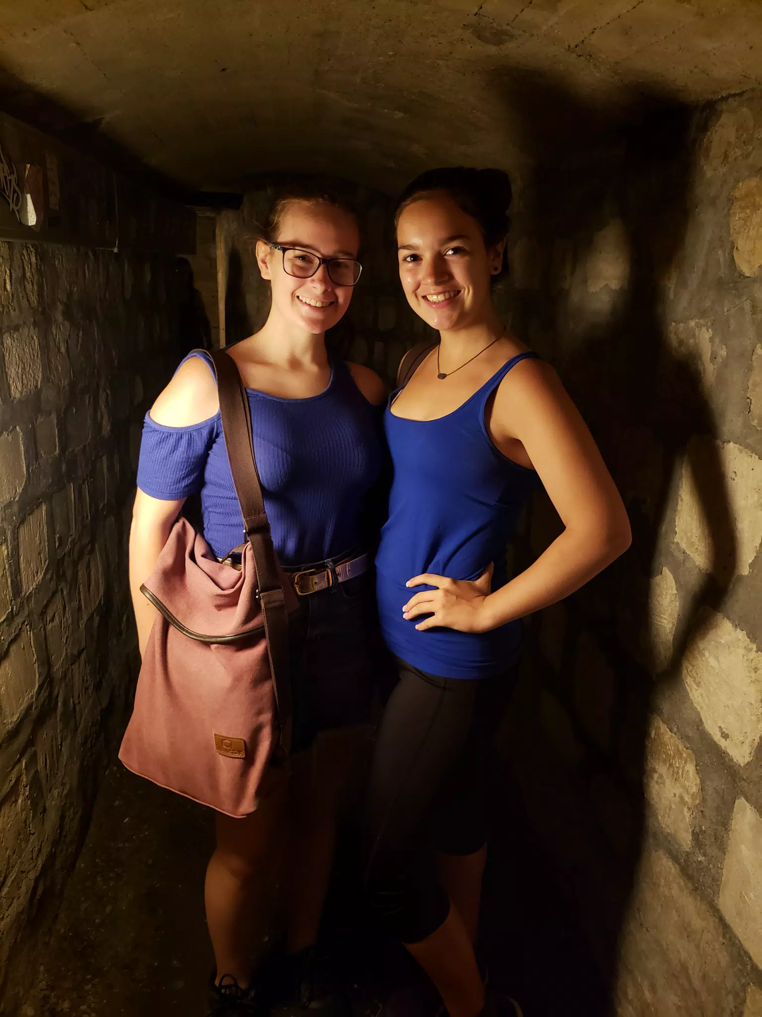 Madeline & Emily in the Catacombs Under Paris