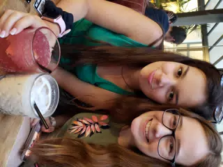 Emily & Madeline with Drinks in Paris
