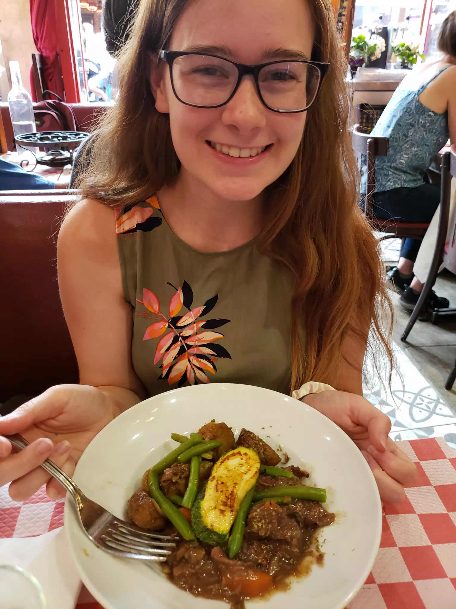Madeline Eating Lunch in Paris
