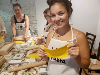 Emily Making Handmade Lasagna Noodles