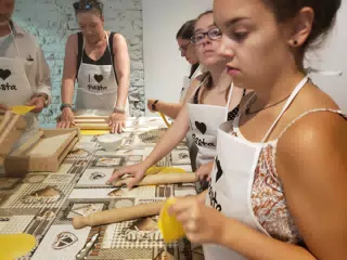 Making Pasta in Class in Florence