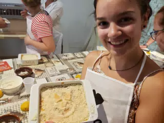 Emily Showing Off Her Lasagna