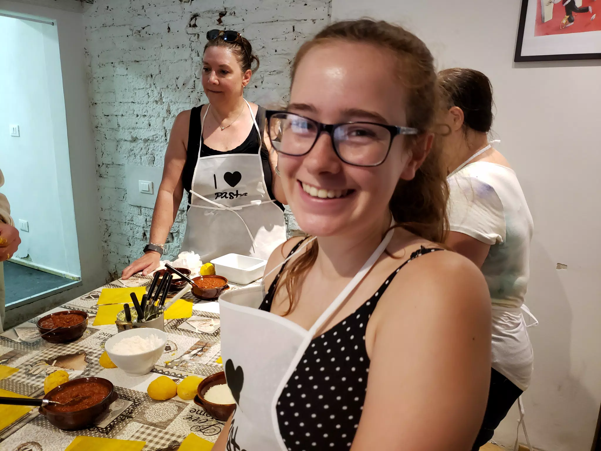 Madeline in Pasta Class