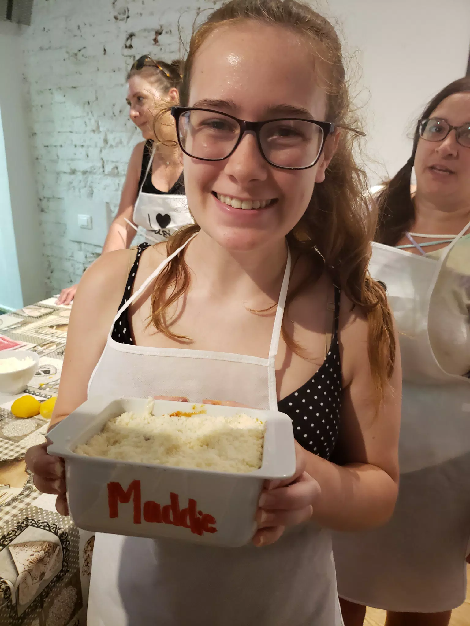 Madeline Showing Off her Lasagna