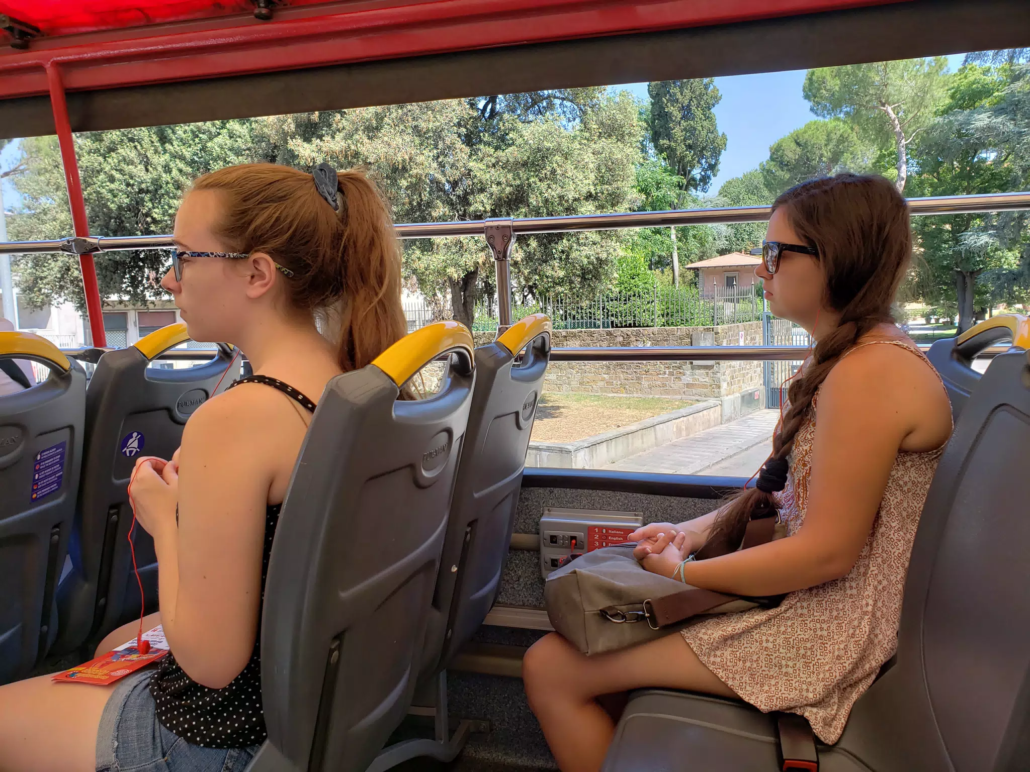 Riding the Tour Bus in Florence