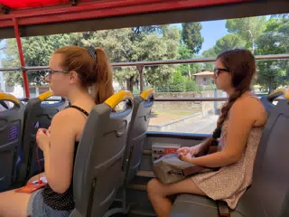 Riding the Tour Bus in Florence