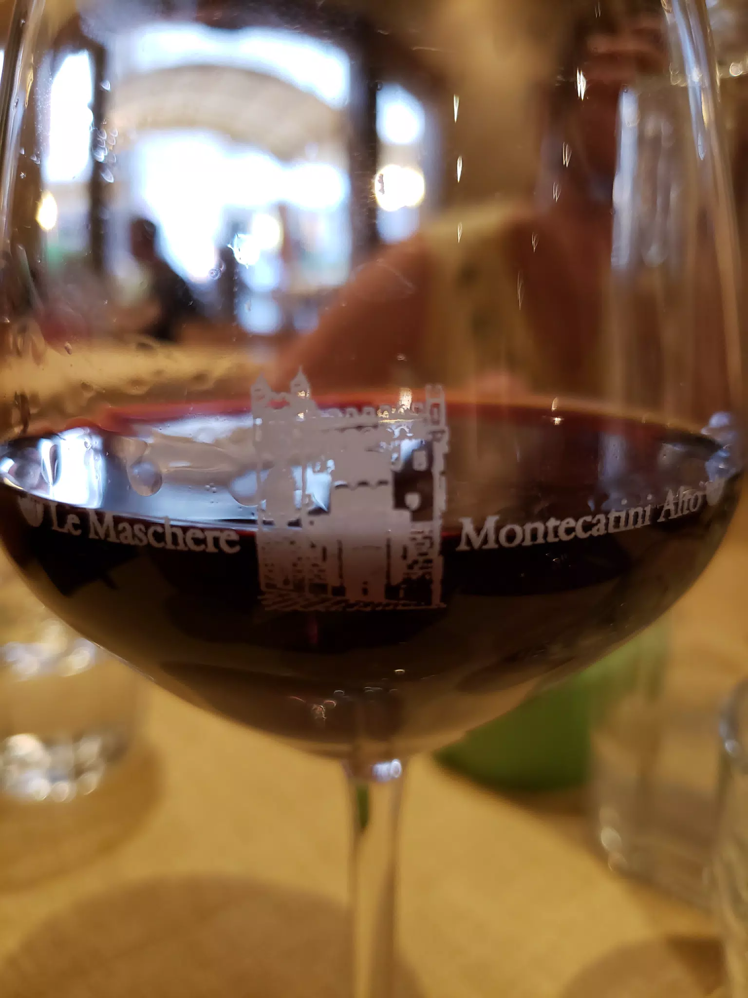 Wine at Le Machere in Montecatini Alto