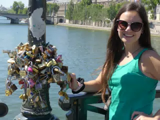 Emily on the Lock Bridge