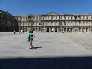 Emily in Plaza in Paris