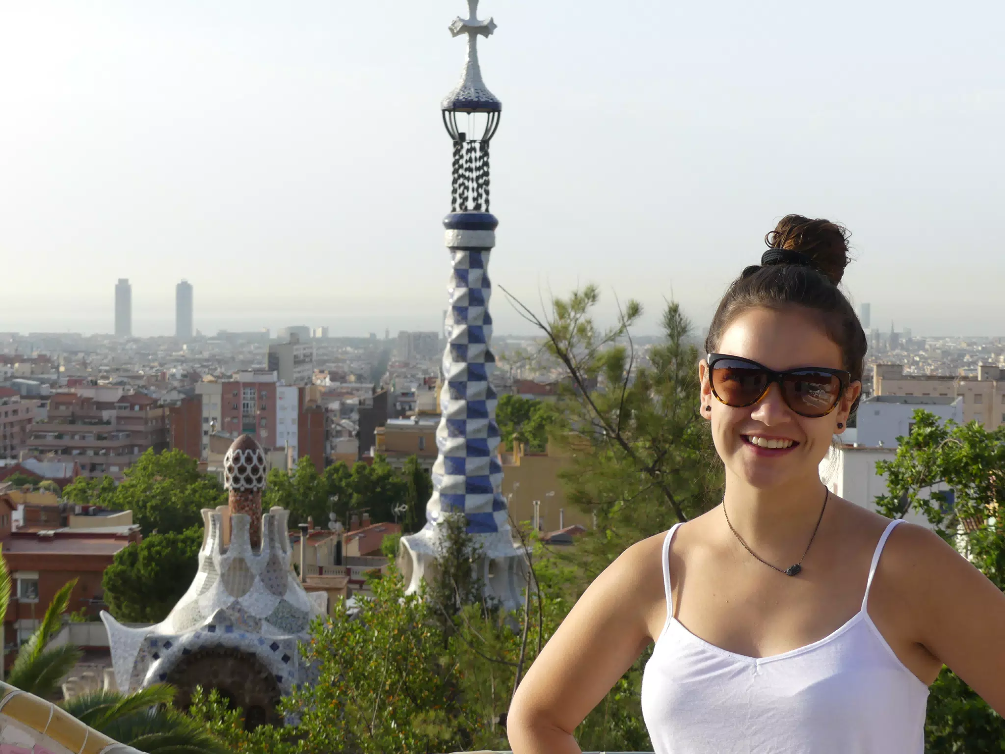 Emily in White in Barcelona