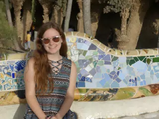Madeline on Park Guell Bench