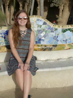 Madeline on Bench in Park Guell