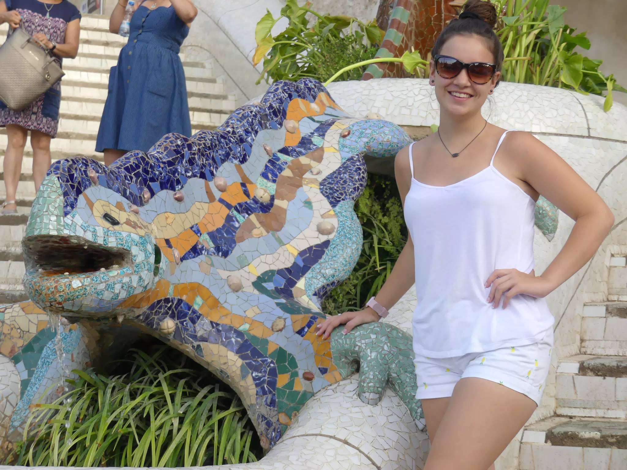 Emily in Park Guell, Barcelona