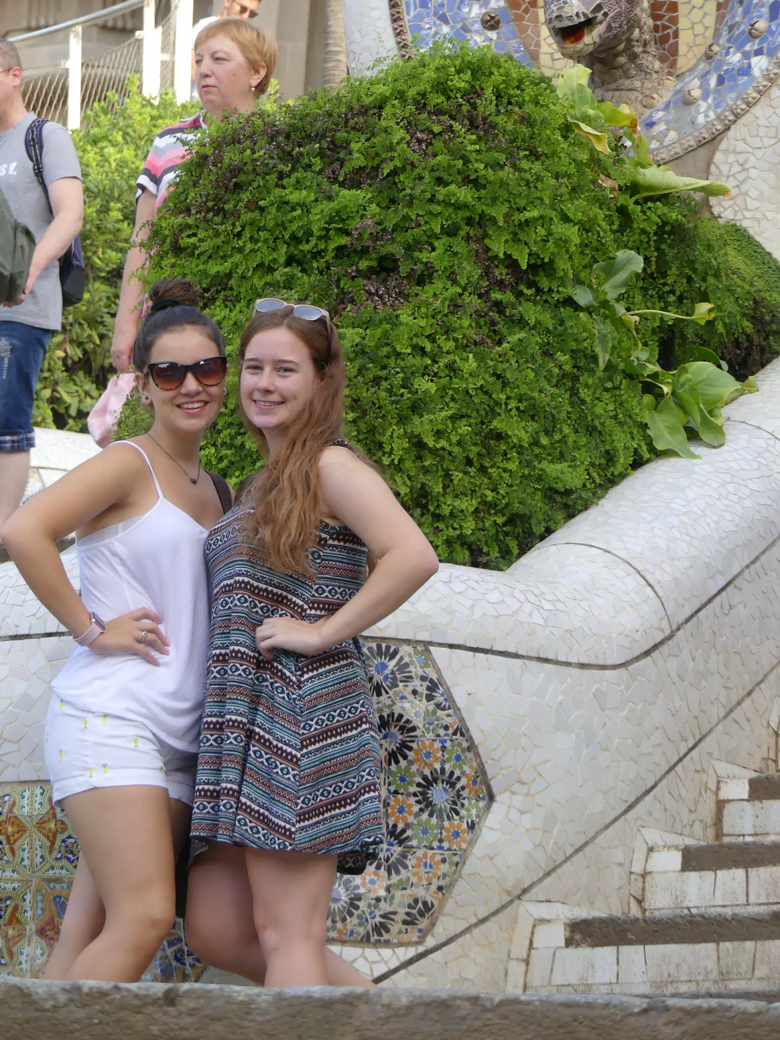 Emily and Madeline in Park Guell