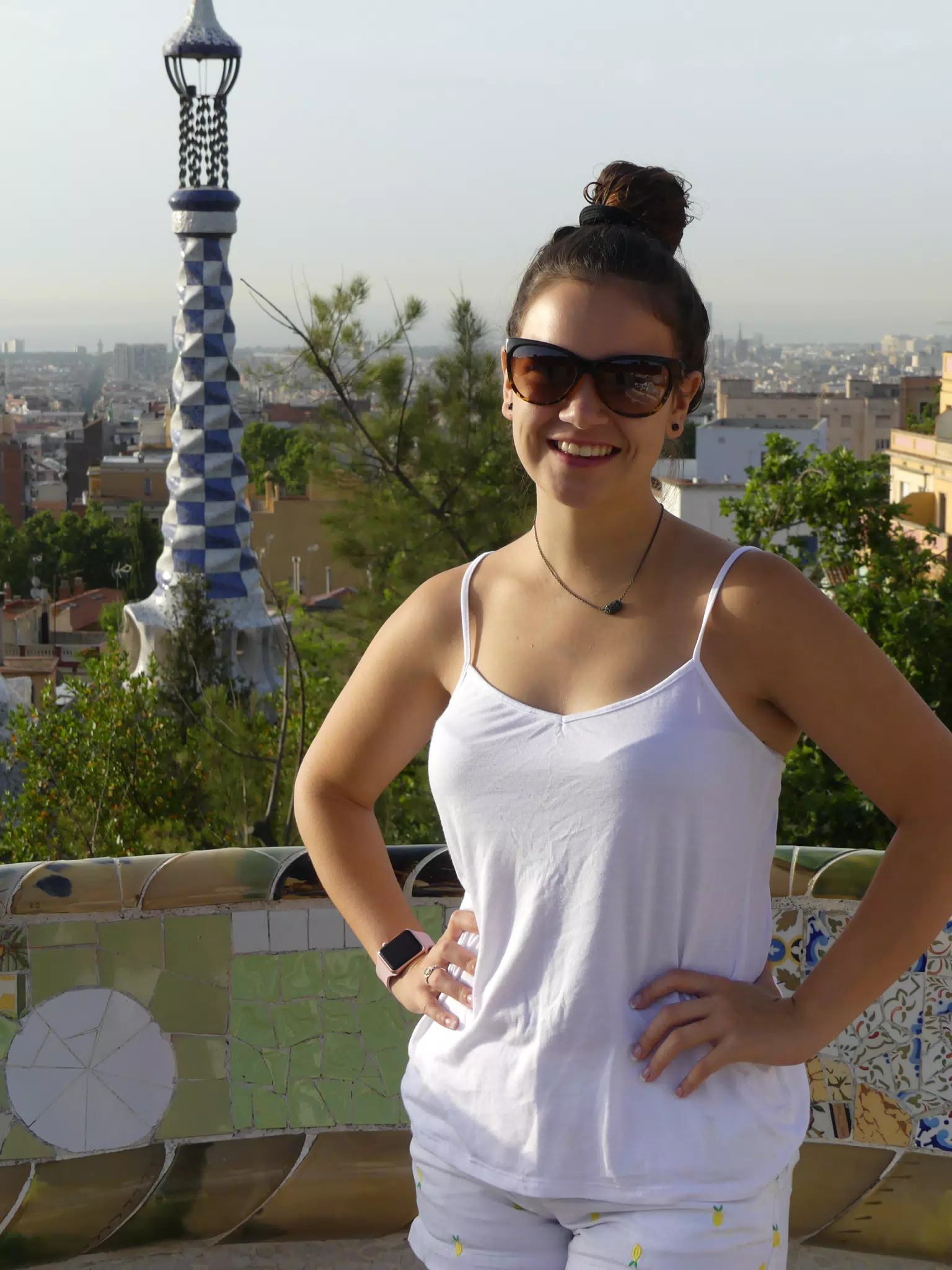 Teen in White in Barcelona