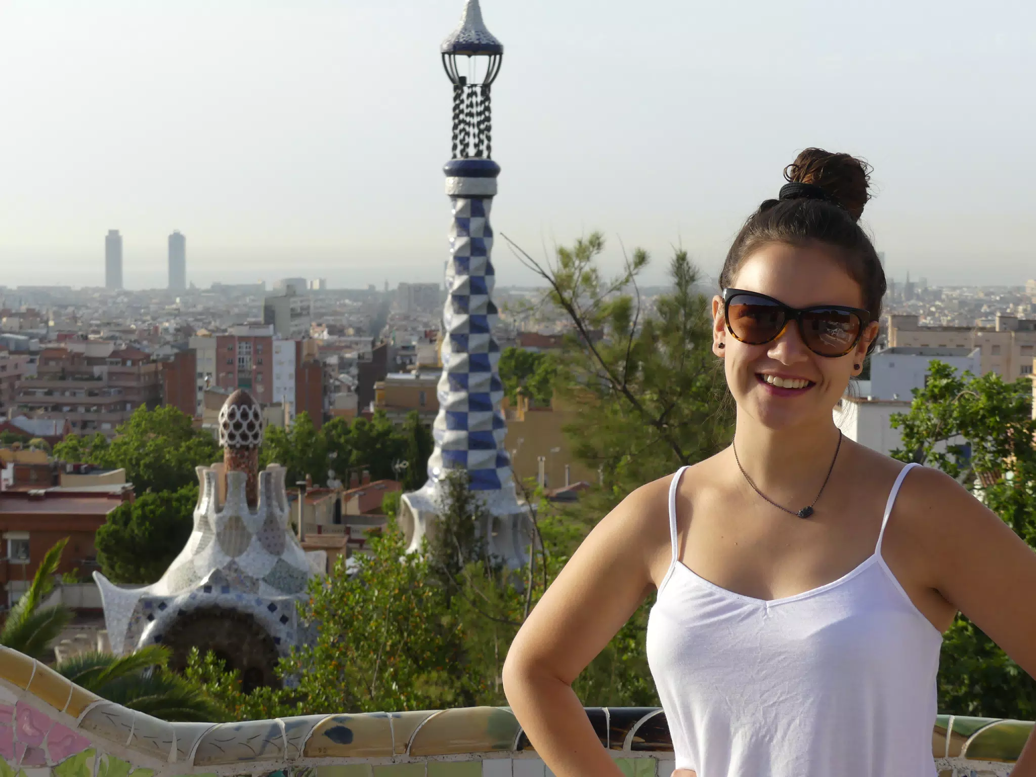Emily Modeling in Park Guell Barcelona Spain