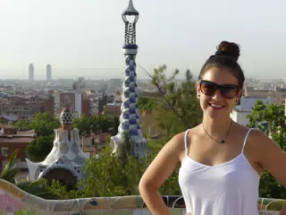 Emily Modeling in Park Guell Barcelona Spain