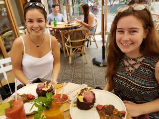 Emily & Madeline at Brunch & Cake in Barcelona