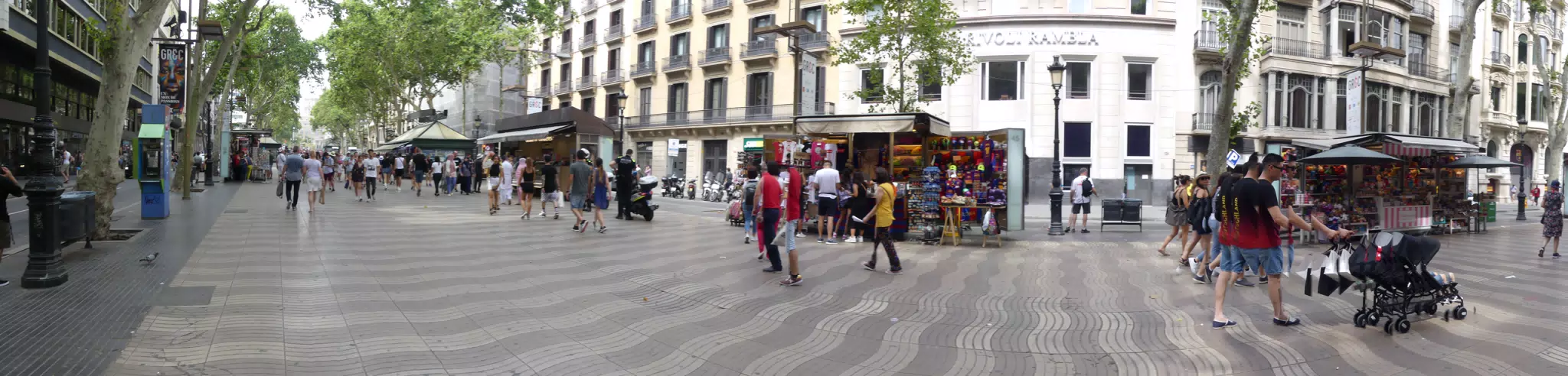 Las Ramblas Barcelona Panorama