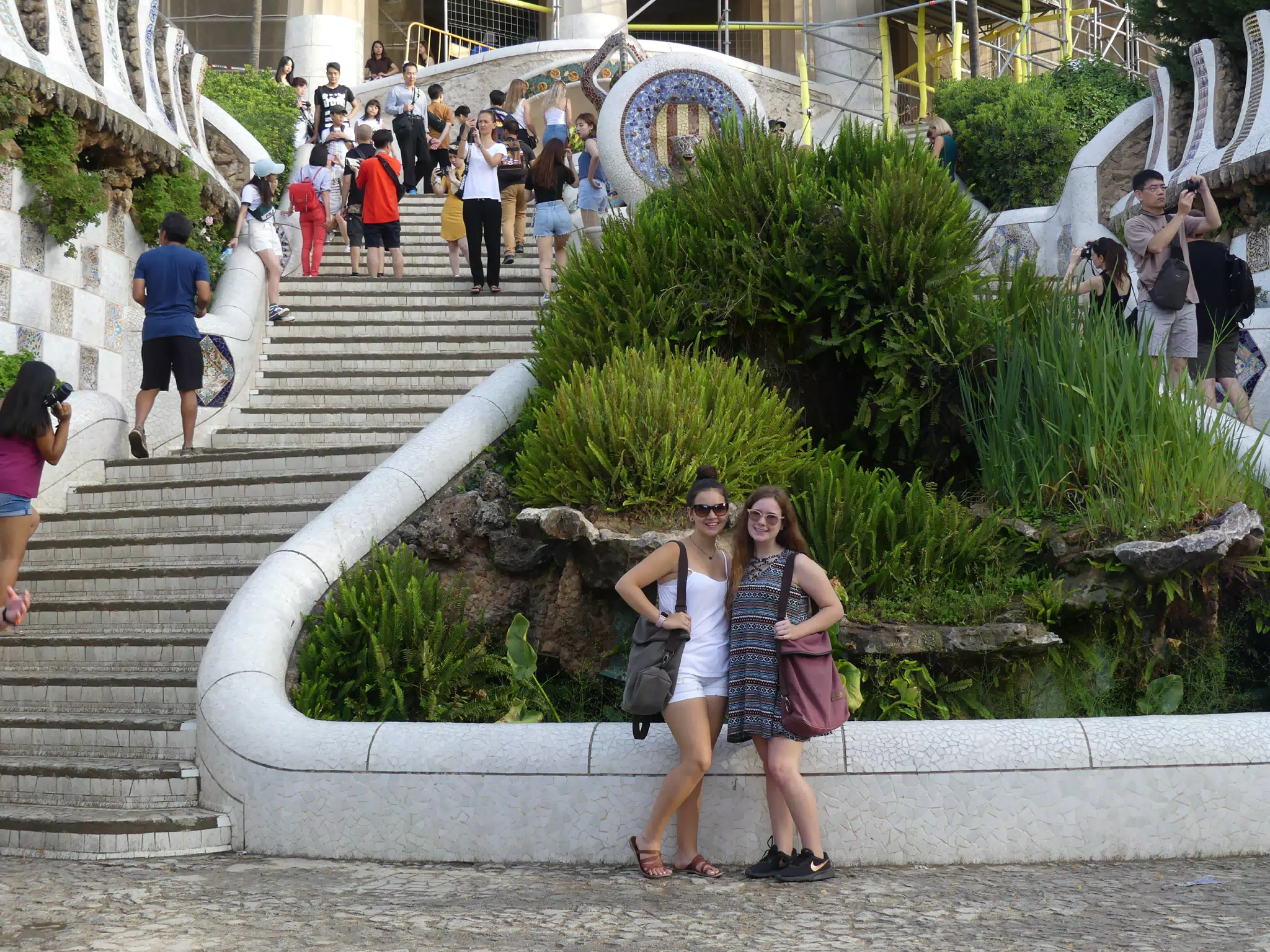 The Girls at Park Guell, Barcelona, Spain