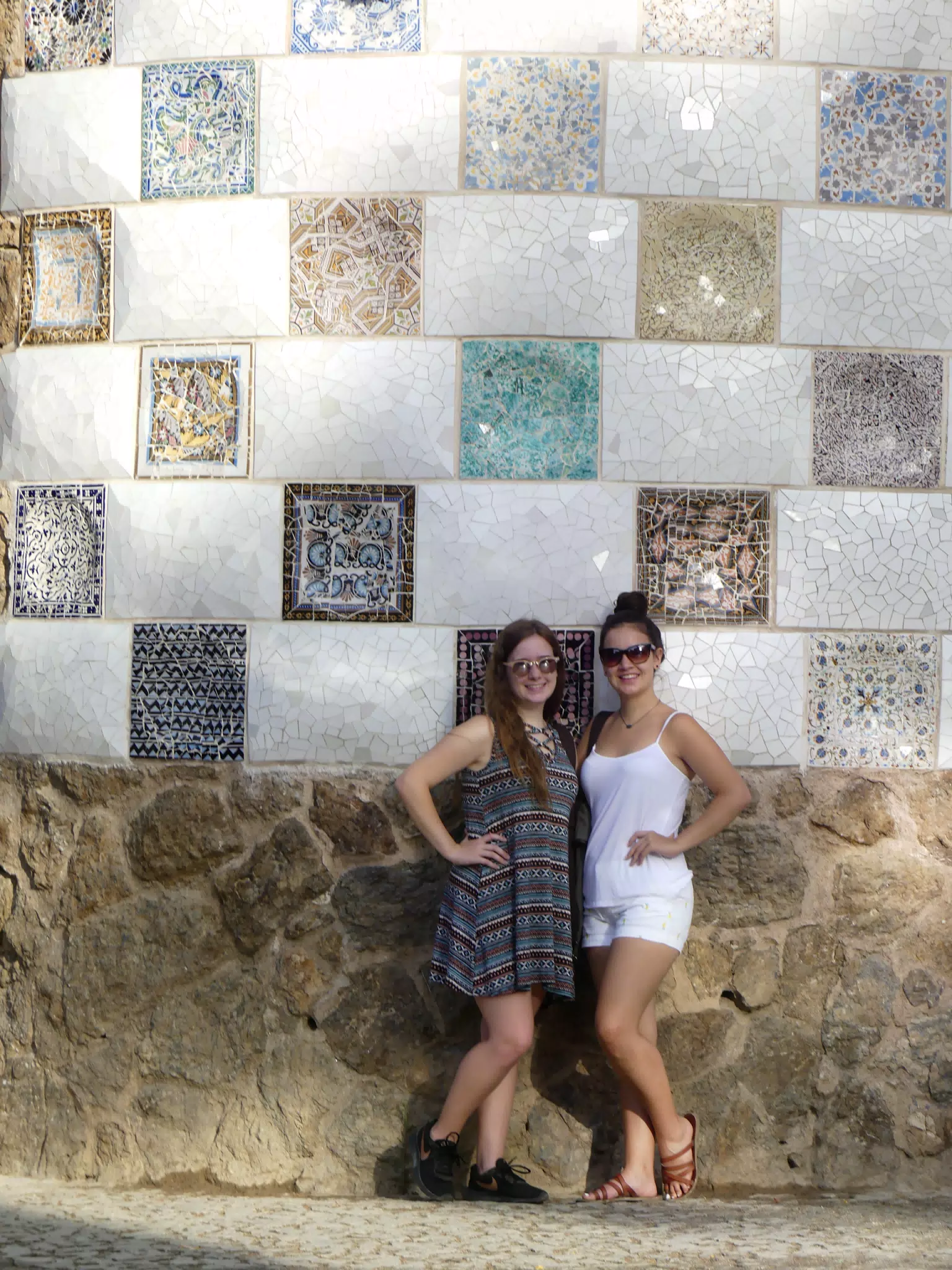 Madeline and Emily by Tiled Goudi Wall