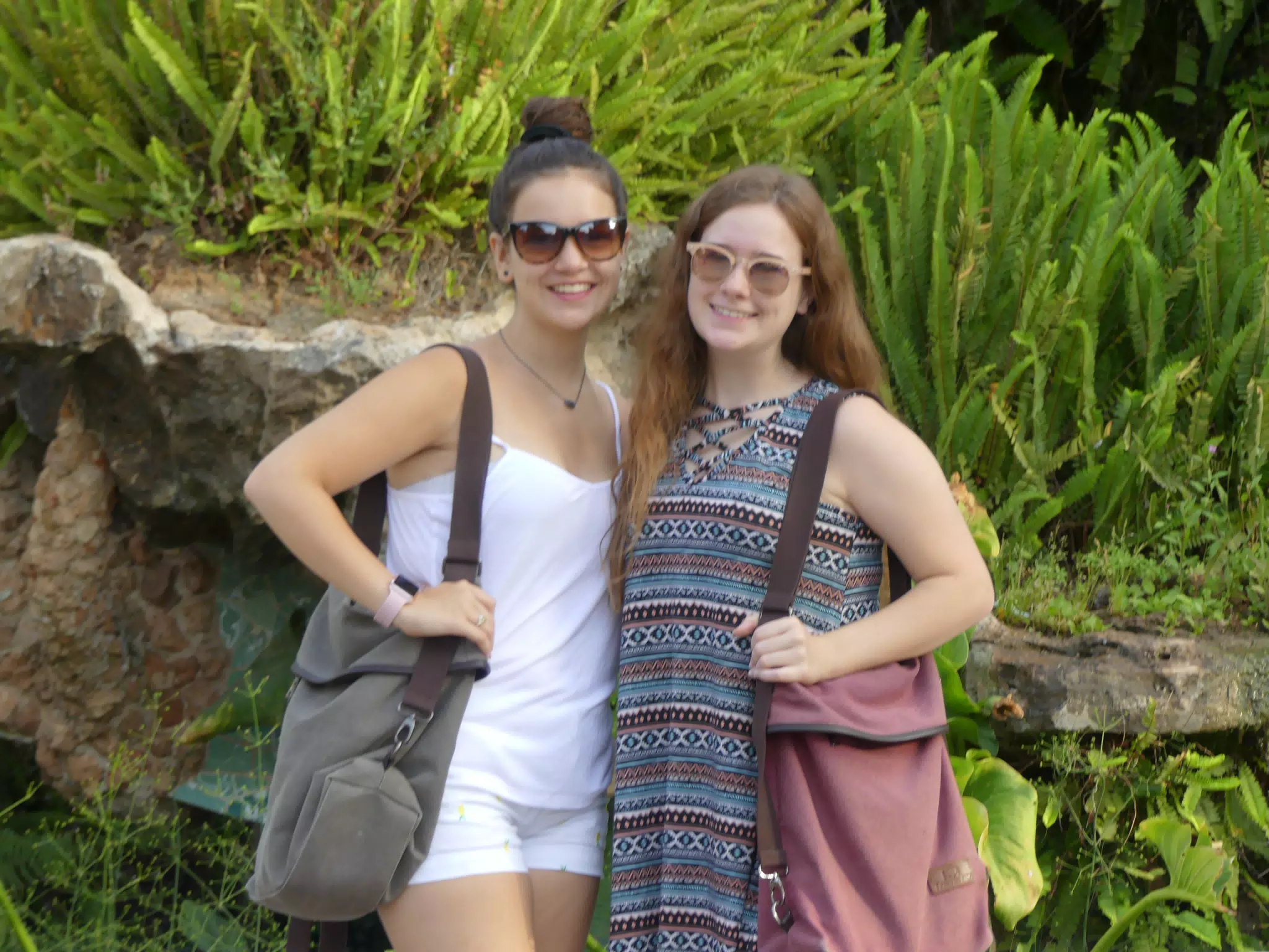 Emily & Madeline Posing in Barcelona