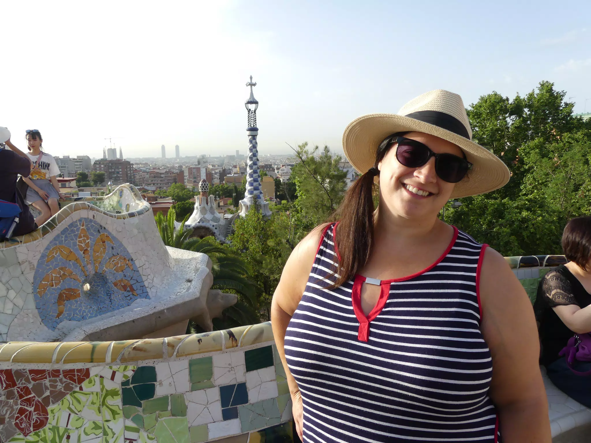 Dominica Over Barcelona at Park Guell