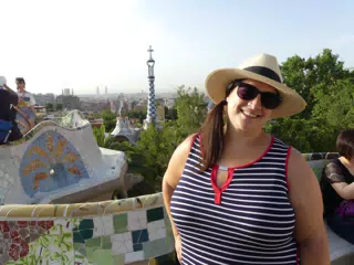 Dominica Over Barcelona at Park Guell