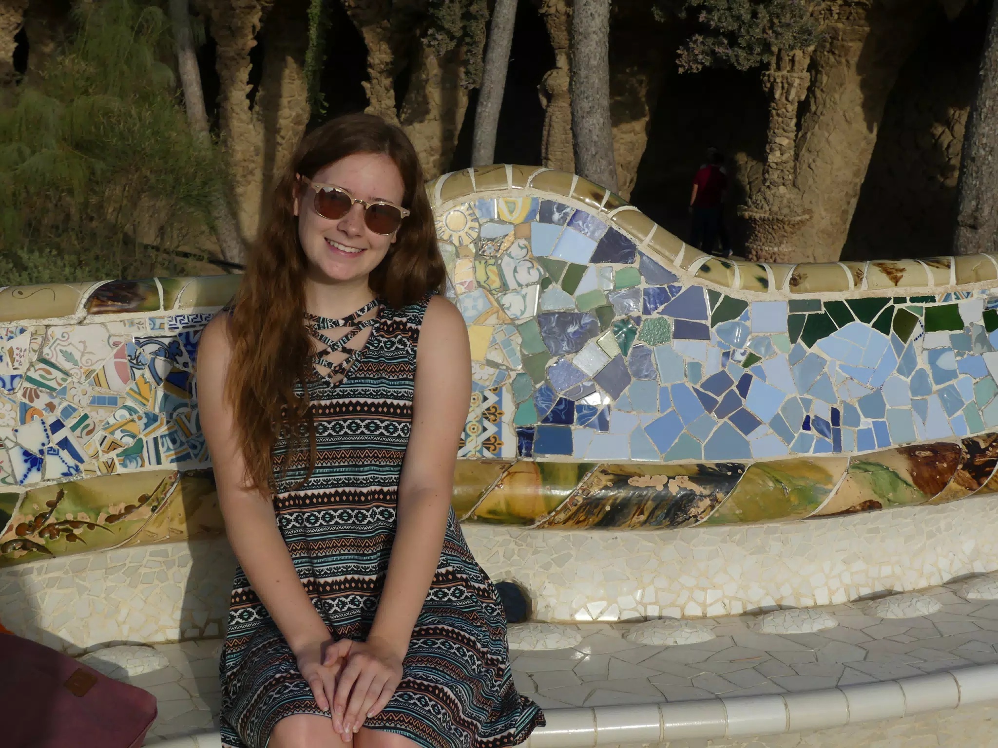 Madeline Sitting on Bench