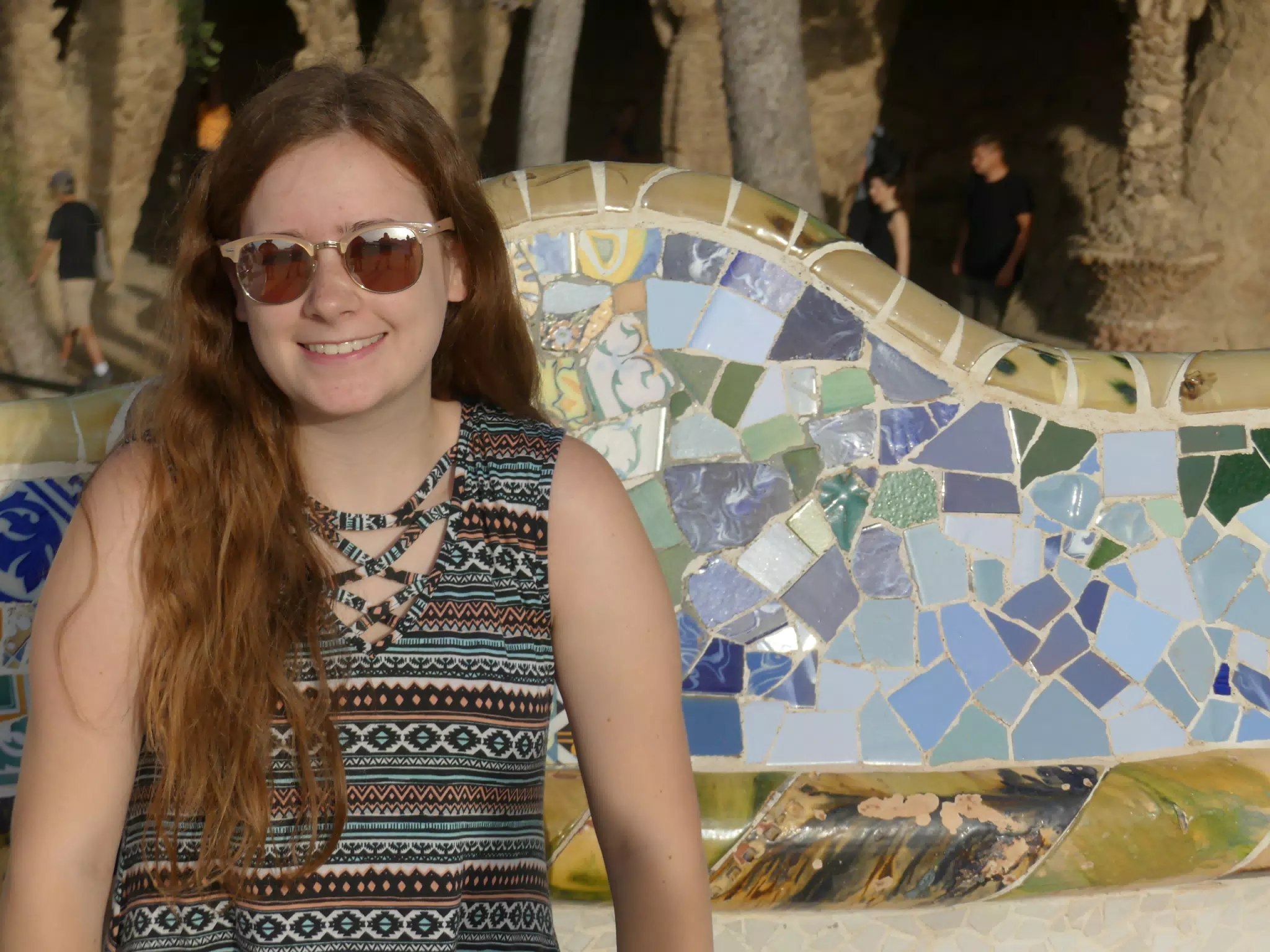 Madeline in Barcelona in Sunglasses