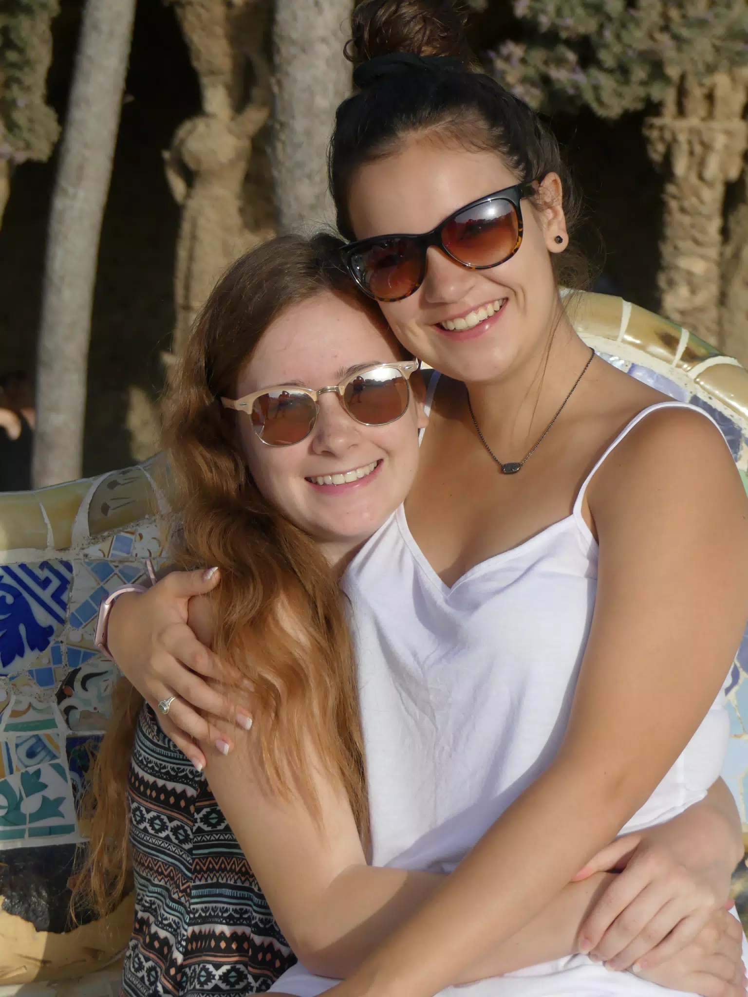 Sisters in Park Guell
