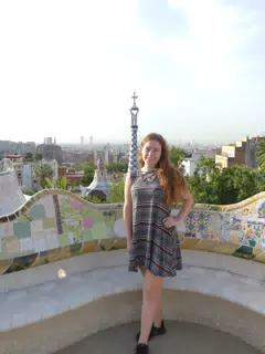 Madeline in Dress in Park Guell