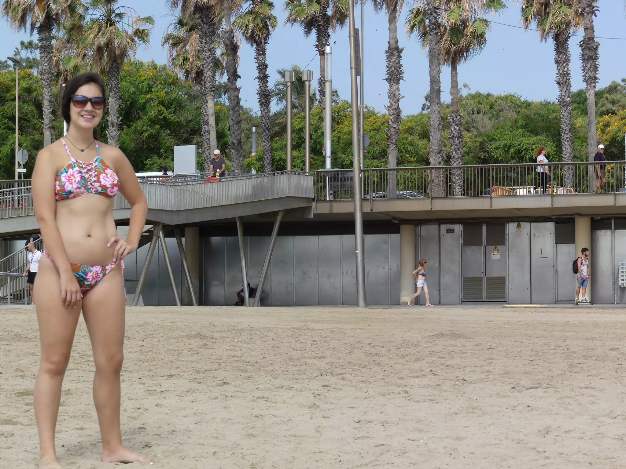 Emily on the Beach in Barceloneta Barcelona
