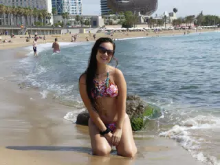Emily on the Beach in Barceloneta Barcelona