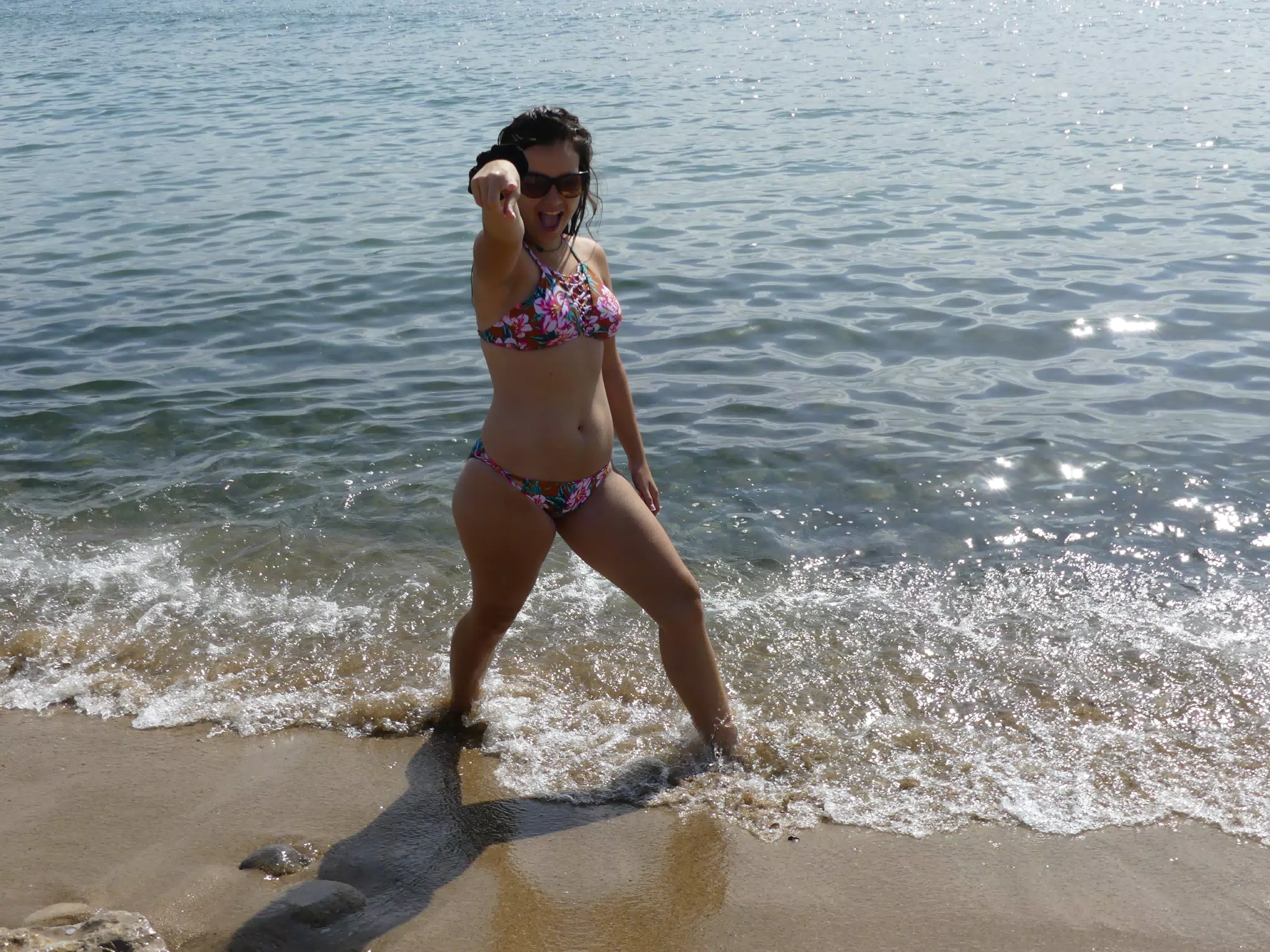 Emily on the Beach in Barceloneta Barcelona