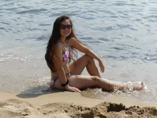 Emily on the Beach in Barceloneta Barcelona