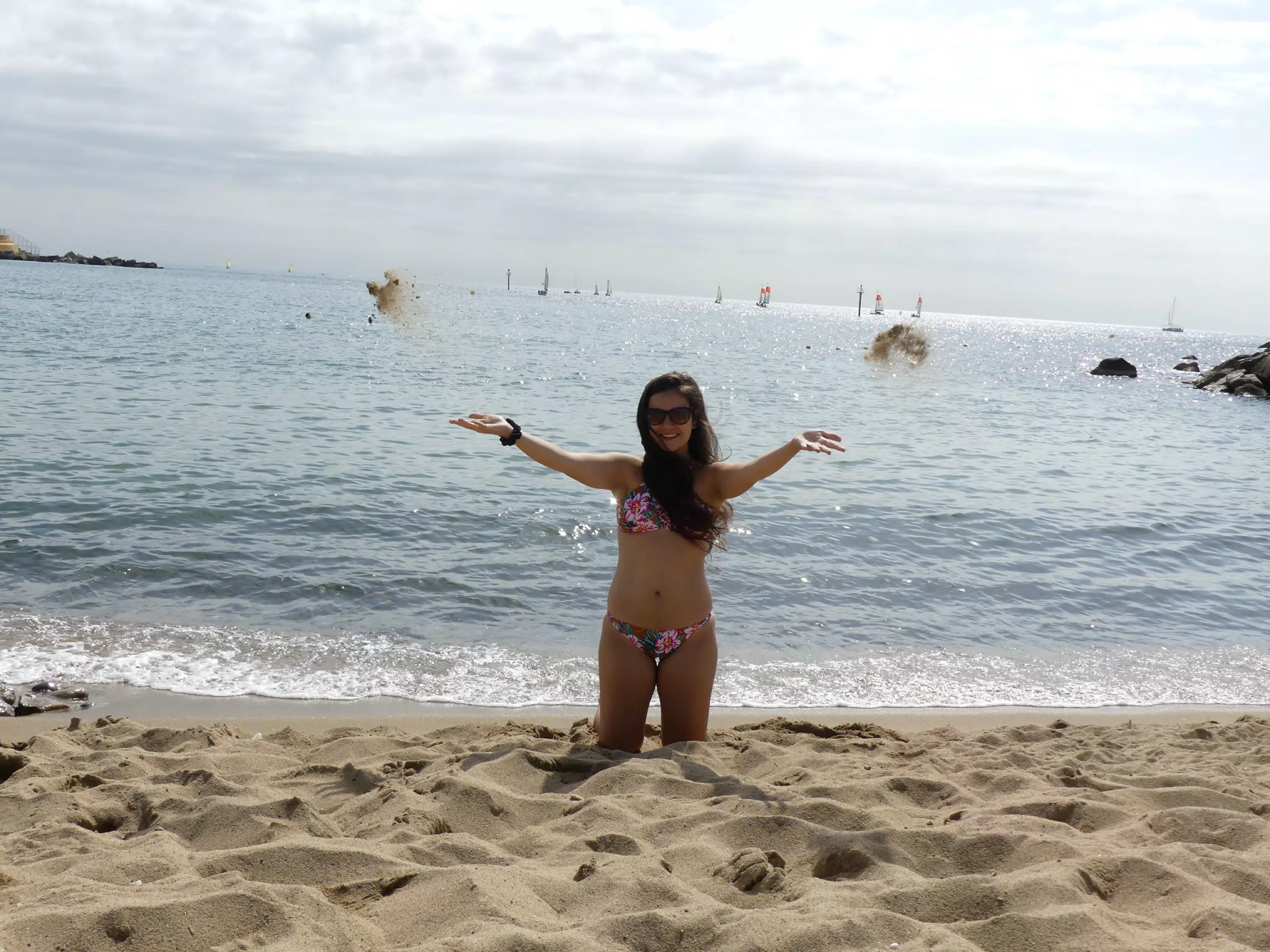 Emily Throwing Sand