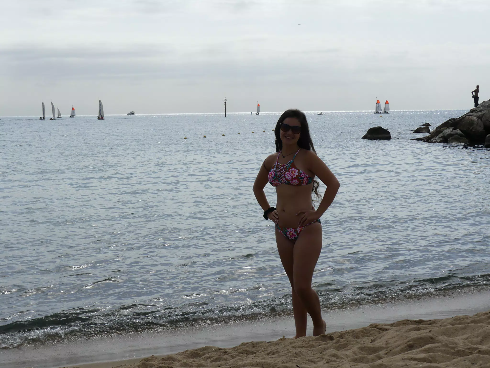 Girl in Swimsuit on Beach