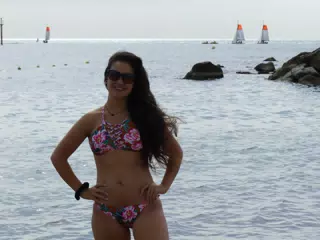 Bikini Model on Beach in Spain
