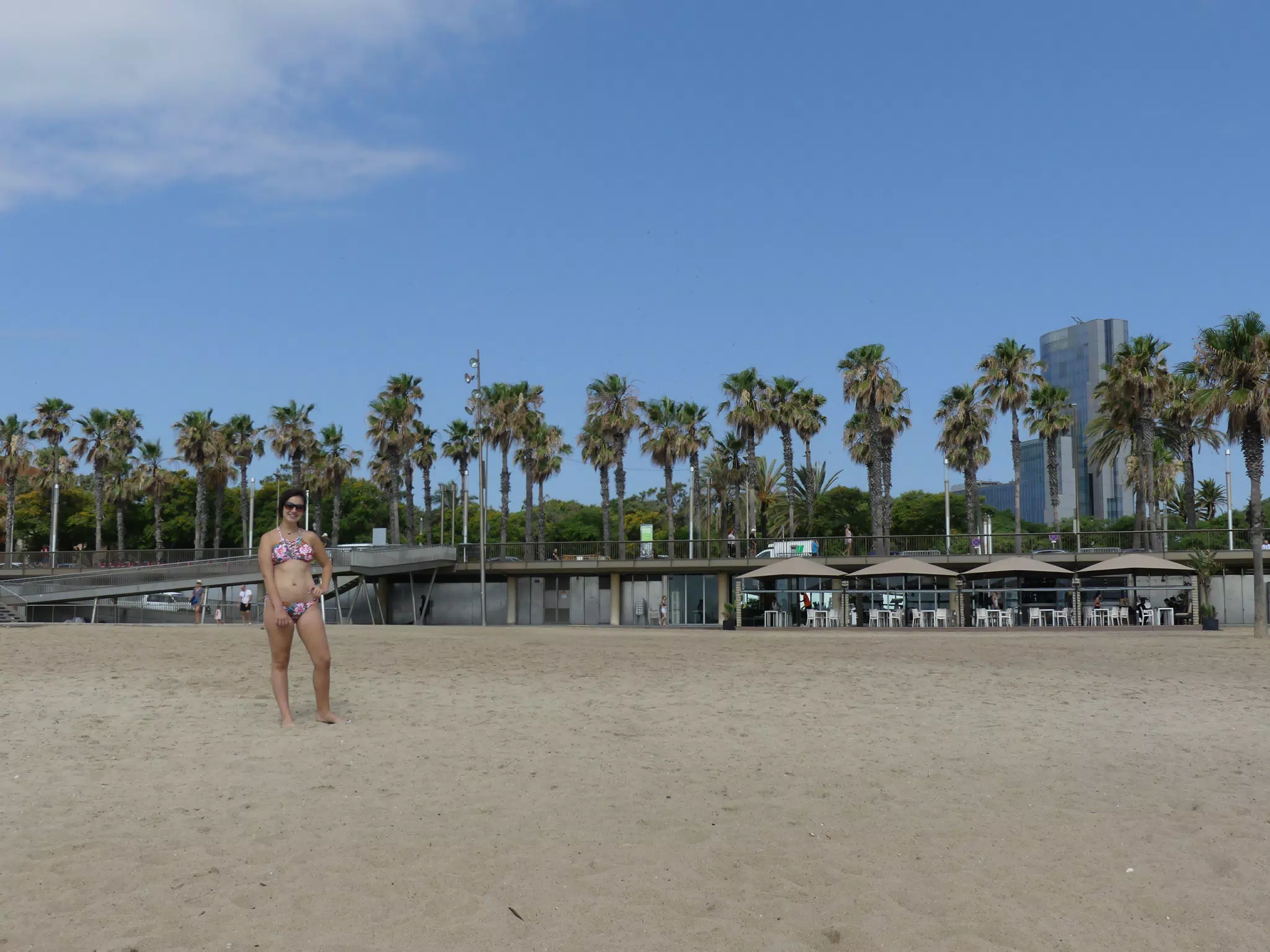 Emily on Barcelona Beach