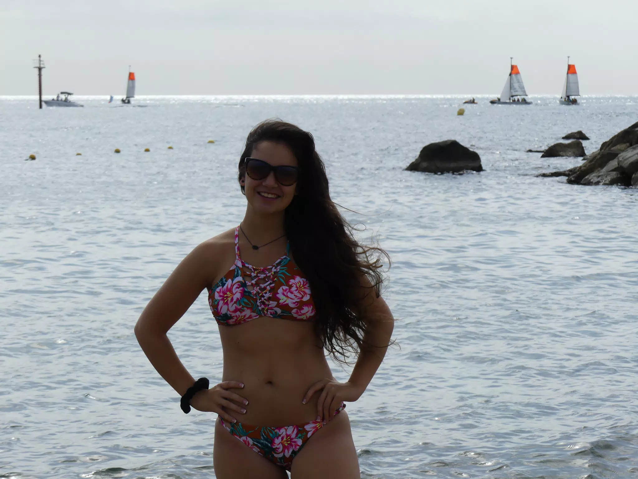 Emily Silouhette on Beach in Barcelona
