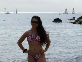 Emily Silouhette on Beach in Barcelona