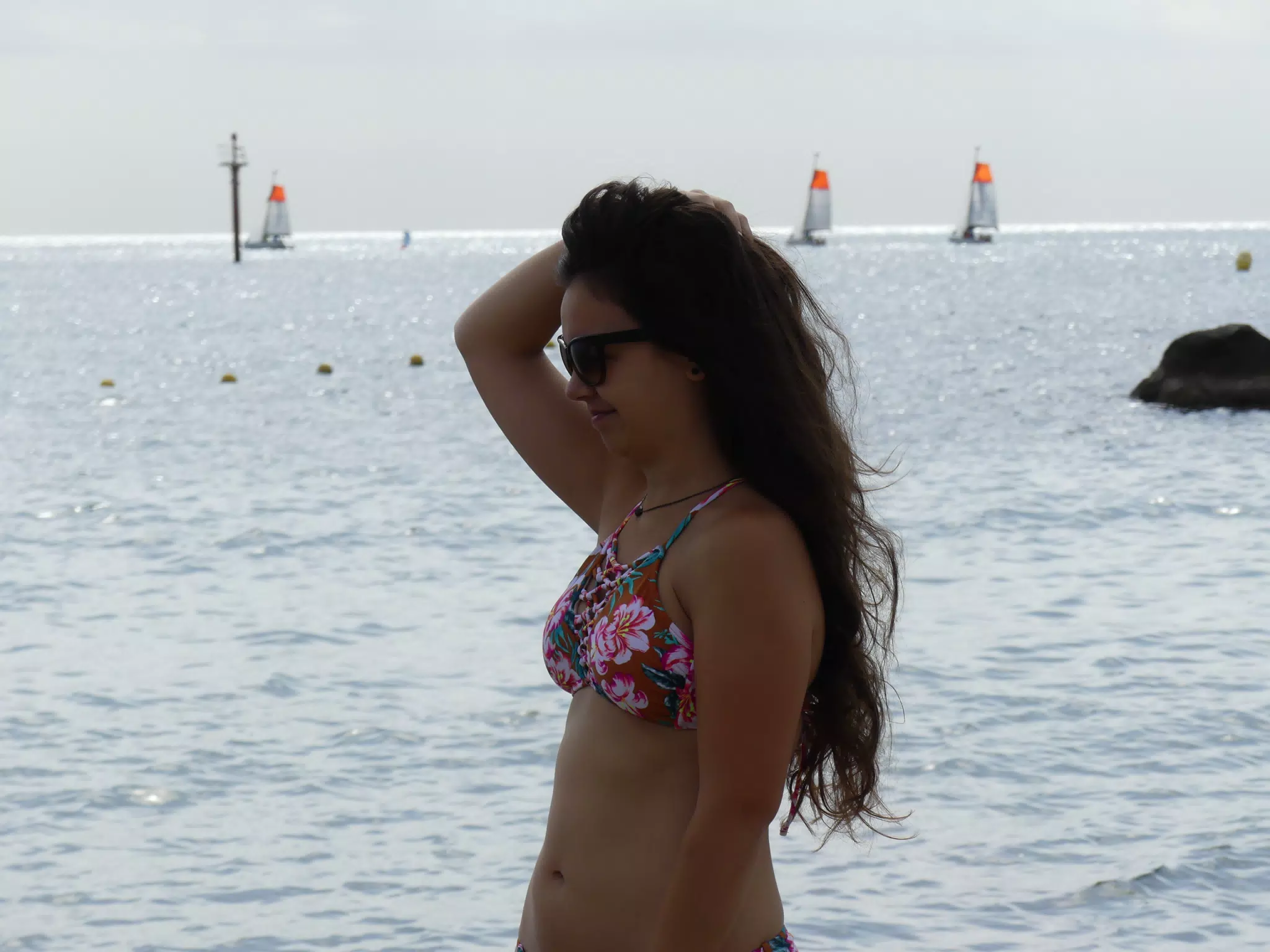Emily on the Beach in Barceloneta Barcelona
