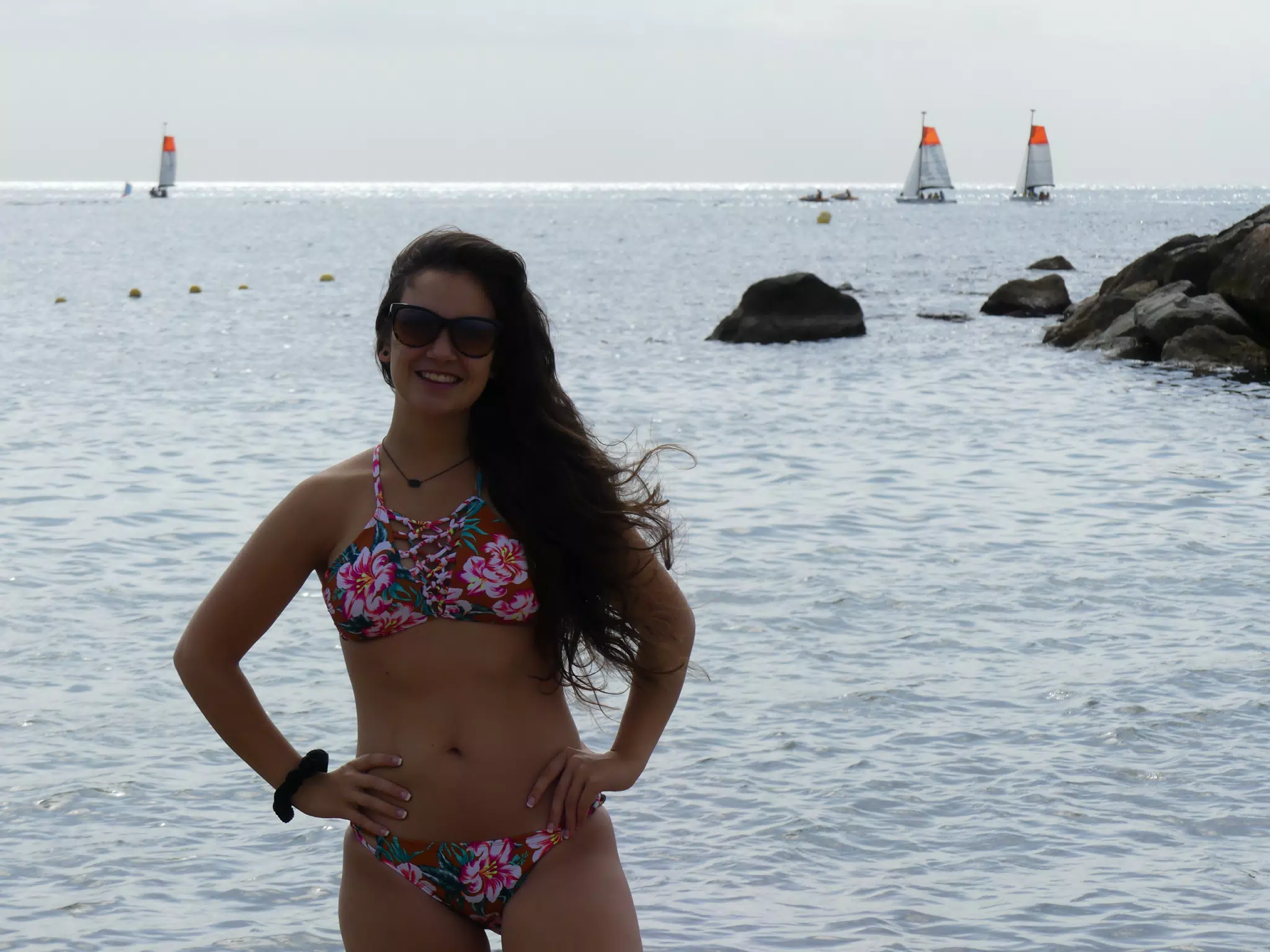 Emily Modeling on Beach in Spain