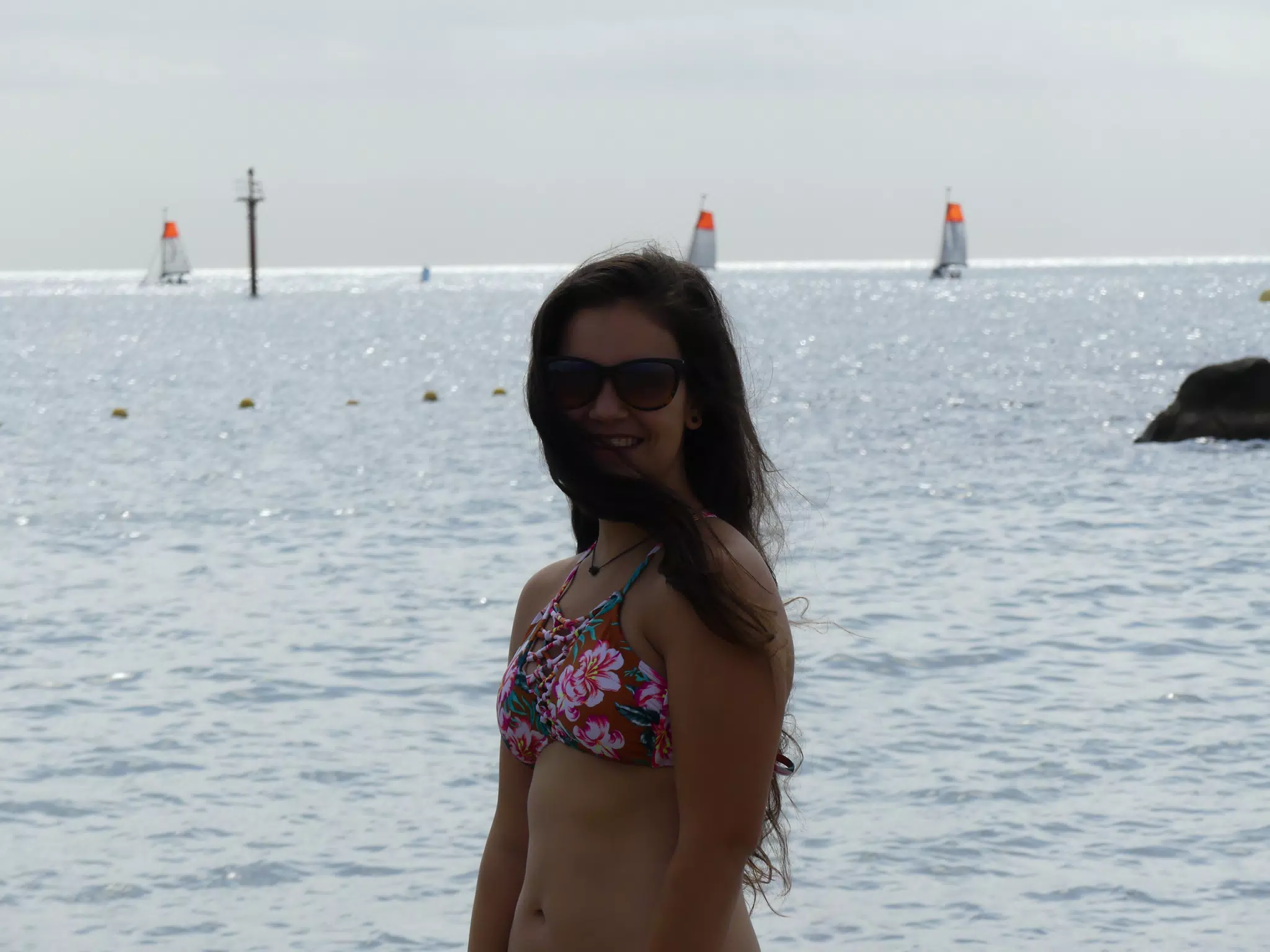 Emily on the Beach in Barceloneta Barcelona